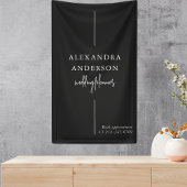Moderne Typografie Zwart-wit Elegant Minimaal Spandoek