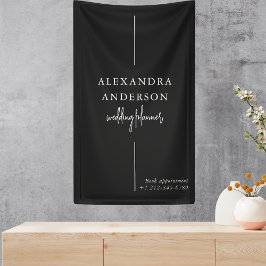 Moderne Typografie Zwart-wit Elegant Minimaal Spandoek