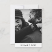 Moderne typografie zwart-wit foto bedankt  (Voorkant)