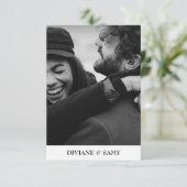 Moderne typografie zwart-wit foto bedankt  (Staand voorkant)