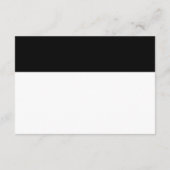 Moderne typografie zwart-wit gestreept | RSVP Kaartje (Achterkant)