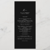 Moderne Typografie, zwart-wit, lang menu (Voorkant)