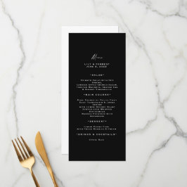 Moderne Typografie, zwart-wit, lang menu