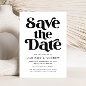 Moderne Typografie Zwart & Wit Save The Date