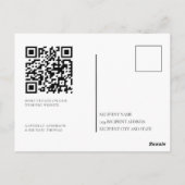 Moderne Typografie Zwart Wit Save The Date Briefkaart (Achterkant)