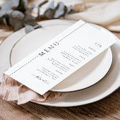 Moderne Typografie Zwart Wit Trouwdiner Menu
