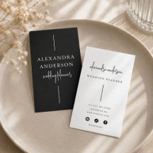 Moderne typografie Zwart-wit trouwplanner
