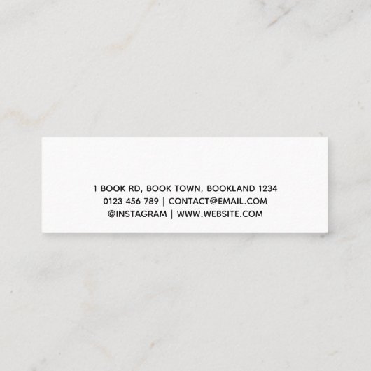 Moderne Typografie Zwart & Wit Visitekaartje (Achterkant)