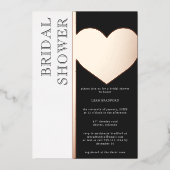 Moderne typografie Zwart Wit Vrijgezellenfeest Folie Uitnodiging (Voorkant)