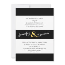 Moderne Typografie Zwart-witte strepen | Goud