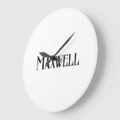 Moderne Typografie Zwarte Familienaam Grote Klok (Hoek)