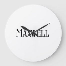 Moderne Typografie Zwarte Familienaam Grote Klok