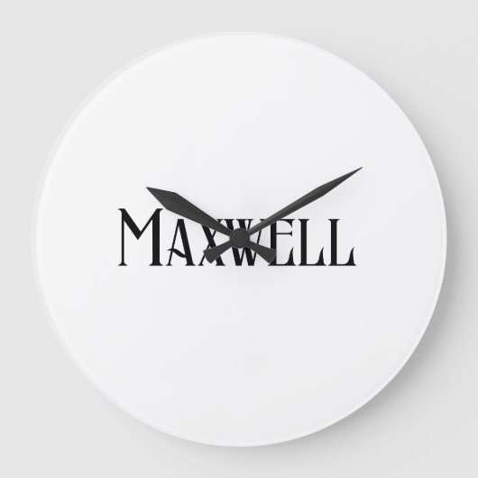 Moderne Typografie Zwarte Familienaam Grote Klok (Voorkant)