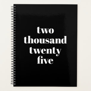 Moderne typografie zwarte tekst van het witte aang planner