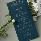 Moderne typografisch-centric bruiloft receptie menu