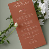 Moderne typografisch-centric bruiloft receptie menu