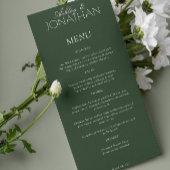 Moderne typografisch-centric bruiloft receptie menu