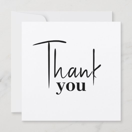 Moderne Typografische Dankkaart Bedankkaart (Voorkant)