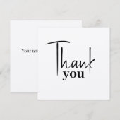 Moderne Typografische Dankkaart Bedankkaart (Voorkant / Achterkant)