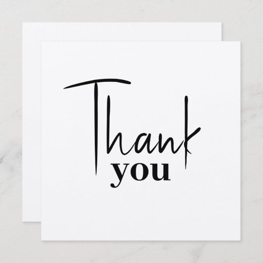 Moderne Typografische Dankkaart Bedankkaart (Voorkant / Achterkant)