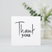 Moderne Typografische Dankkaart Bedankkaart (Staand voorkant)