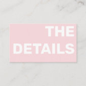 Moderne typografische details, bijsluitkaart informatiekaartje (Voorkant)