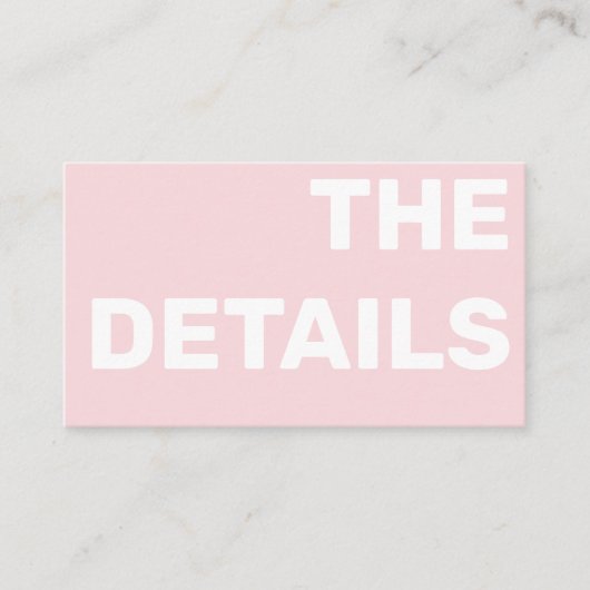 Moderne typografische details, bijsluitkaart informatiekaartje (Voorkant)