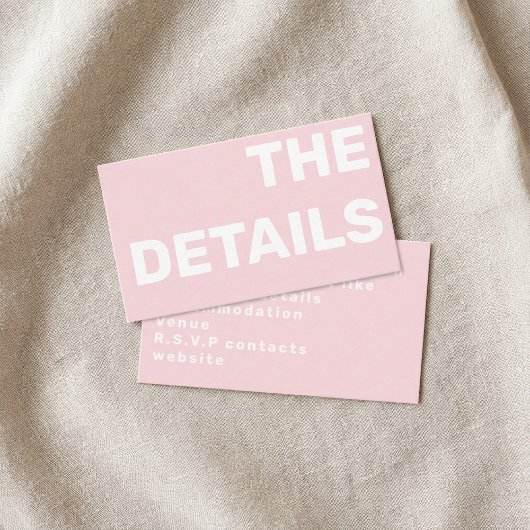 Moderne typografische details, bijsluitkaart informatiekaartje