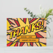 Moderne Typografische Fun Bedankkaart (Staand voorkant)