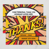 Moderne Typografische Fun Bedankkaart (Voorkant / Achterkant)