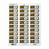 Moderne typografische grappige strip retouradres etiket (Full Sheet)