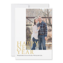 Moderne Typografische Nieuwjaarsfotokaart