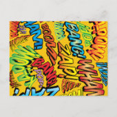 Moderne Typografische Ontwerper Leuke Comic Bruilo Uitnodiging Briefkaart (Achterkant)