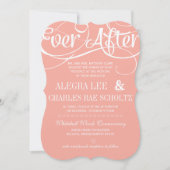 Moderne typografische peach ooit na het karton kaart (Voorkant)