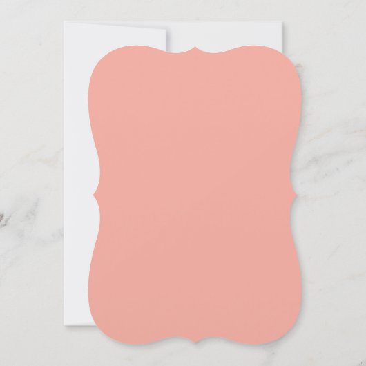 Moderne typografische peach ooit na het karton kaart (Achterkant)