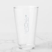 Moderne, typografische REJOICE & ster Kerstmis Glas (Achterkant)