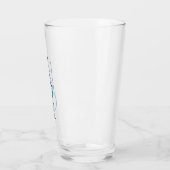 Moderne, typografische REJOICE & ster Kerstmis Glas (Links)