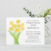 Moderne Typografische Tulpenbloemen Verjaardagsfee Kaart (Staand voorkant)