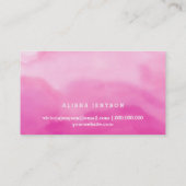moderne typografische waterverf roze ombre loyalit klantenkaartje (Achterkant)