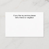 Moderne Uber Driver Ride Hailing Visitekaartje (Achterkant)