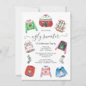 Moderne Ugly Sweater Holiday Kerstfeest Kaart (Voorkant)