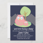 Moderne Uil Baby Shower Hoot Kaart (Voorkant)