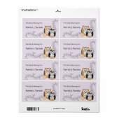Moderne Uilen Boekplaten Etiket (Full Sheet)