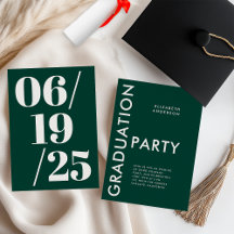 Moderne Uitbundige Smaragdgroene Afstudeerfeest