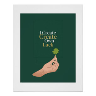 Moderne Uitgelijnde & Geluks Affirmatie Poster - O