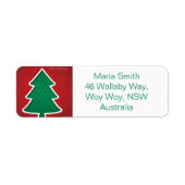 Moderne uitgesneden boom etiket (Voorkant)