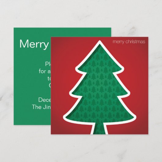 Moderne uitgesneden boom kaart (Voorkant / Achterkant)