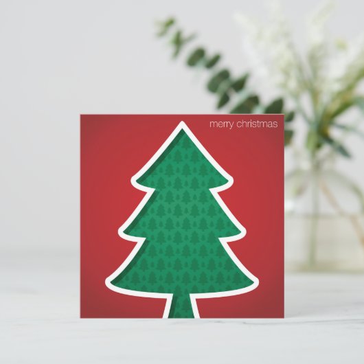 Moderne uitgesneden boom kaart (Staand voorkant)