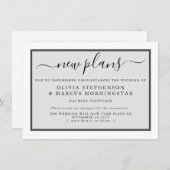 Moderne Uitgestelde Evenementaankondiging Nieuwe P Kaart (Voorkant / Achterkant)