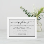 Moderne Uitgestelde Evenementaankondiging Nieuwe P Kaart (Staand voorkant)